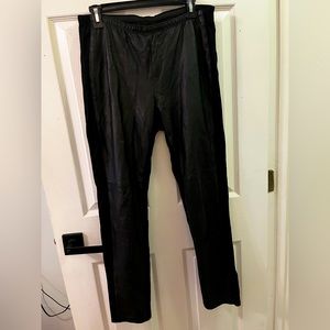 Rezrekshn by Esther Chen 100% black leather leggings